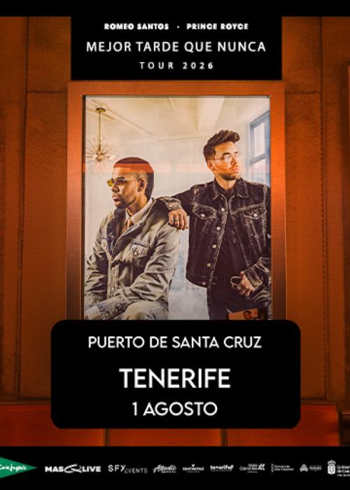 Cartel de Concierto de Romeo Santos + Prince Royce en Tenerife
