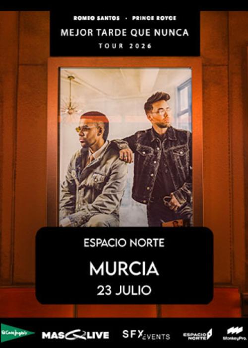 Cartel de Concierto de Romeo Santos + Prince Royce en Murcia