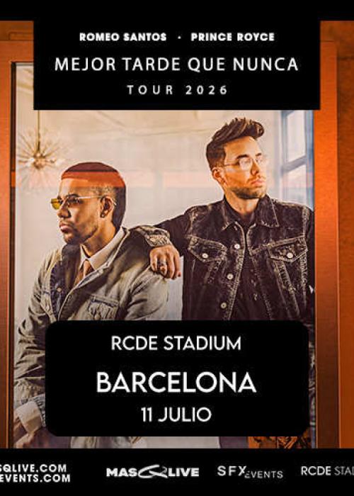 Cartel de Concierto de Romeo Santos + Prince Royce en Barcelona