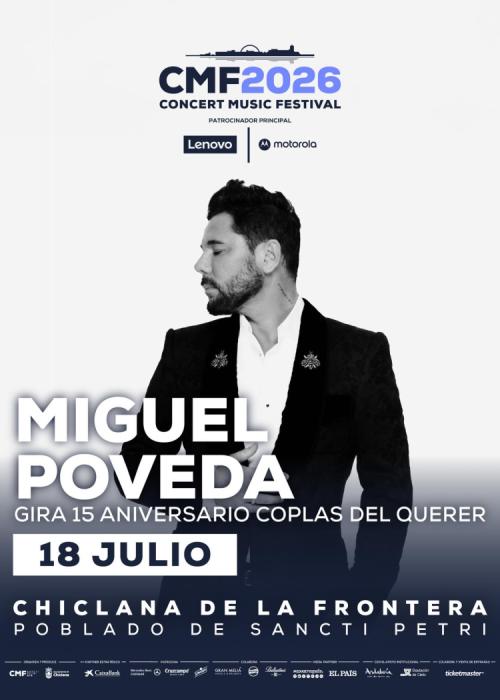 Cartel de Concierto de Miguel Poveda en Chiclana de la Frontera