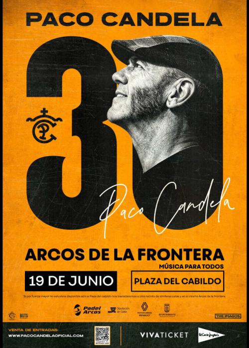 Cartel de Concierto de Paco Candela en Arcos de La Frontera