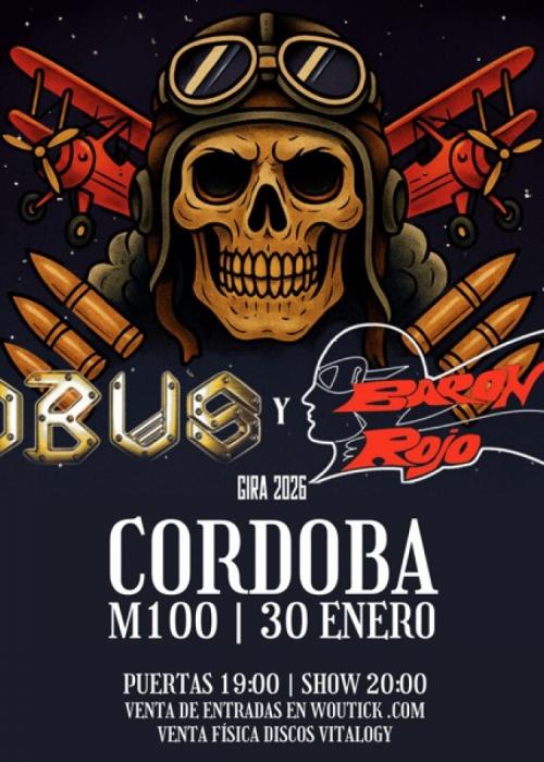 Cartel de Concierto de Barón Rojo + Obús en Córdoba