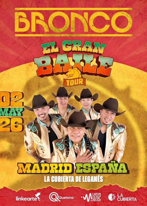 Cartel de Concierto de Bronco en Madrid