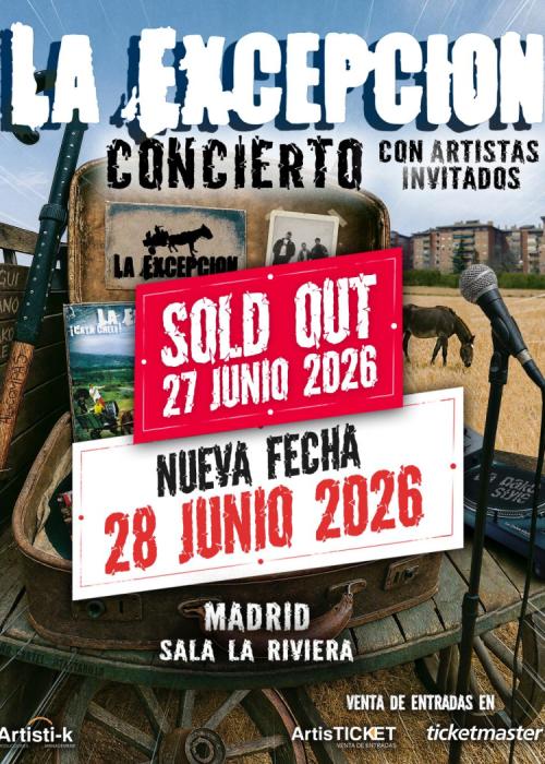 Cartel de Concierto de La Excepción en Madrid (Segunda Fecha)