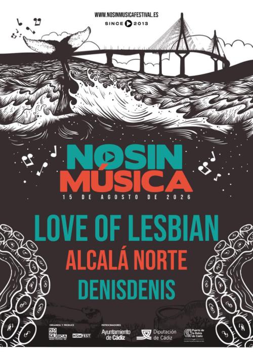 Cartel de Concierto de Love of Lesbian + Alcalá Norte en Cádiz