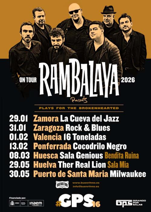 Cartel de Concierto de Rambalaya en Huesca
