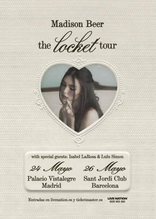 Cartel de Concierto de Madison Beer en Barcelona