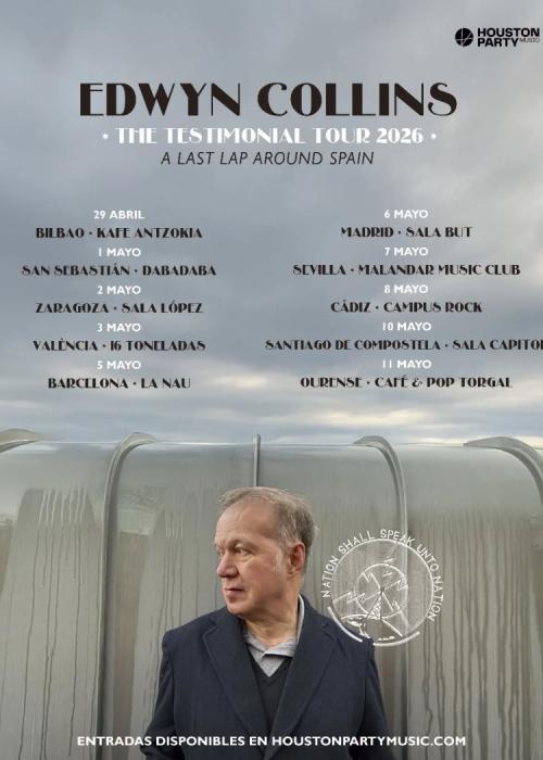 Cartel de Concierto de Edwyn Collins en Donostia