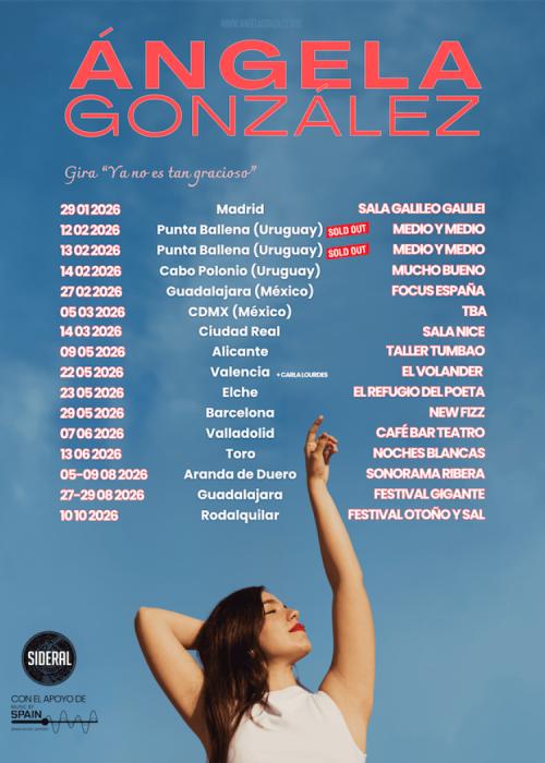 Cartel de Concierto de Ángela González en Elche