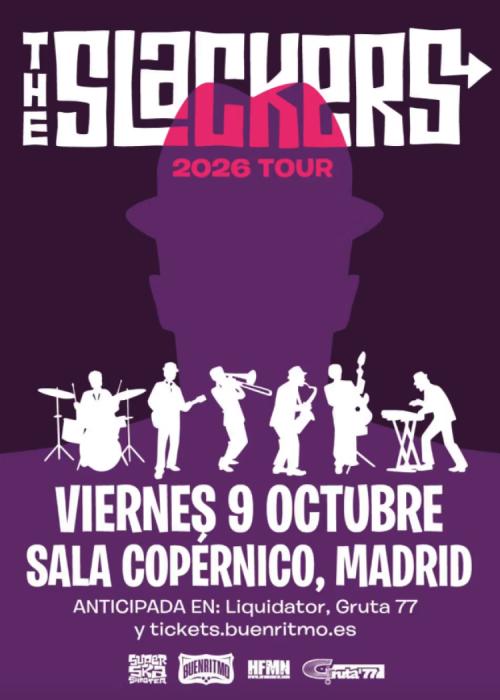 Cartel de Concierto de The Slackers en Madrid