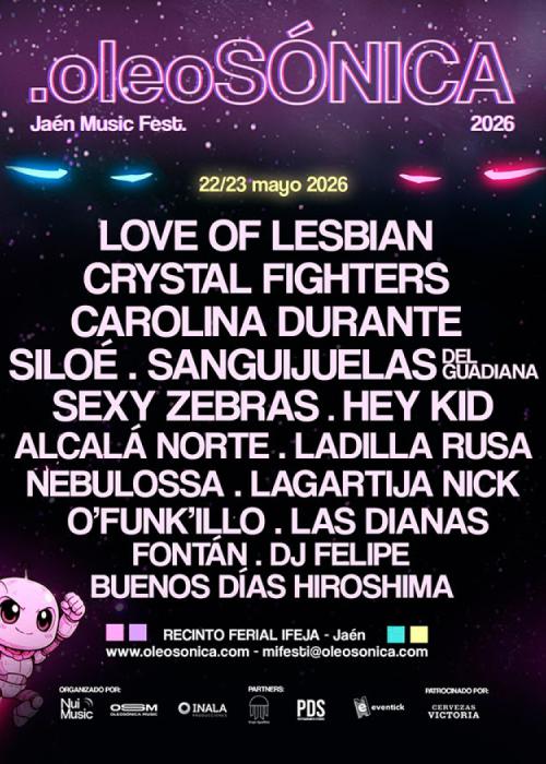 Cartel de oleoSÓNICA Jaén Music Fest 2026