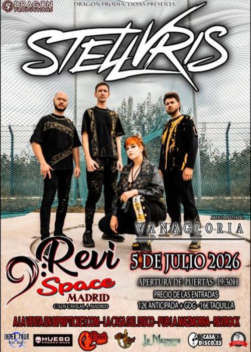 Cartel de Concierto de Stellvris + Vanagloria en Madrid