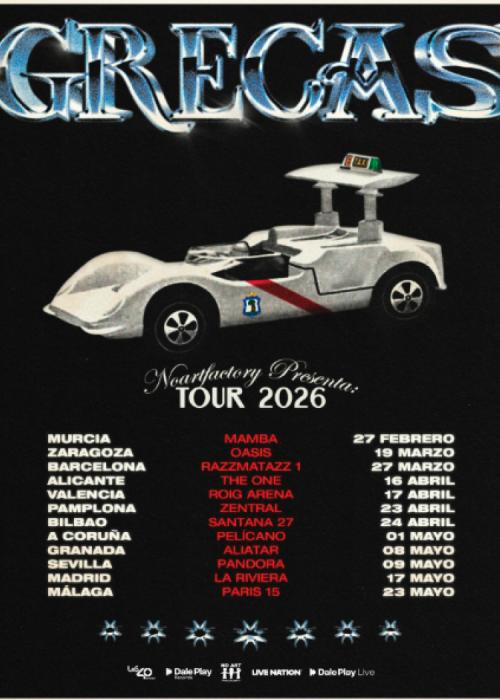 Cartel de Concierto de Grecas en Zaragoza