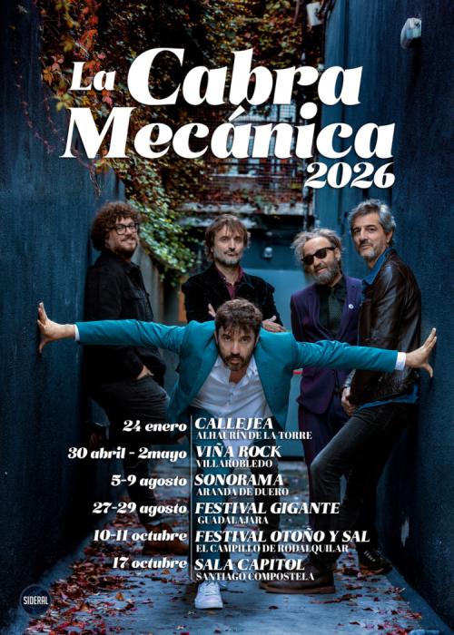 Cartel de Concierto de La Cabra Mecánica en Santiago de Compostela