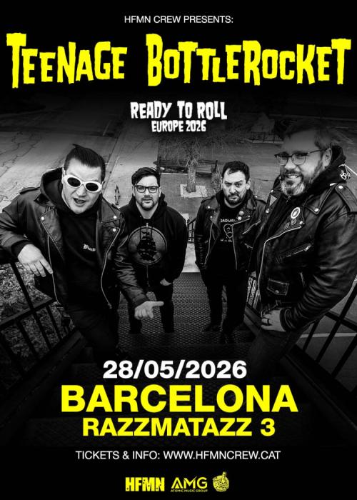 Cartel de Concierto de Teenage Bottlerocket en Barcelona