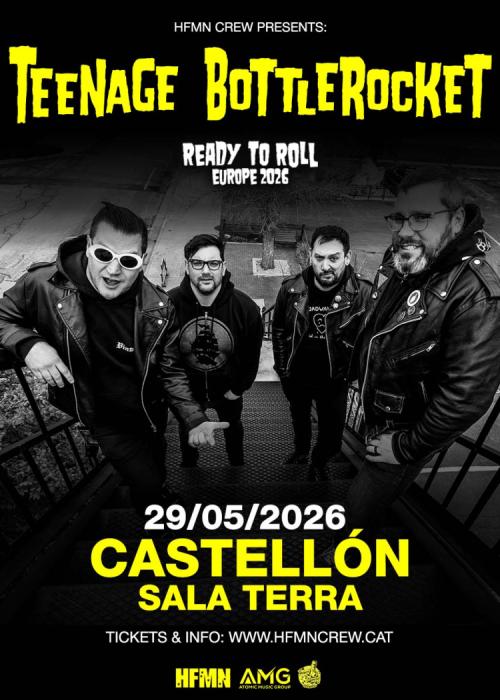 Cartel de Concierto de Teenage Bottlerocket en Castellón