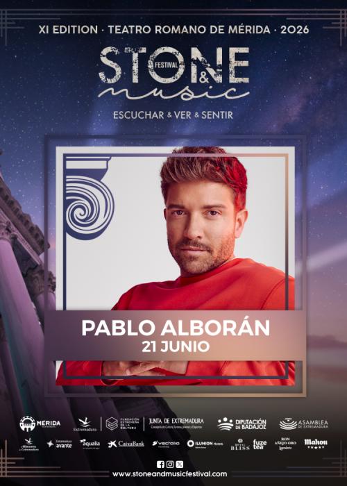 Cartel de Concierto de Pablo Alborán en Mérida