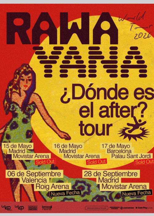 Cartel de Concierto de Rawayana en Barcelona