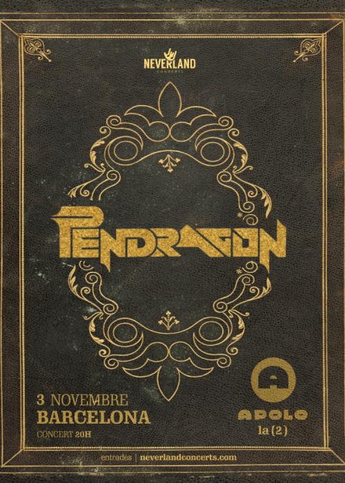 Cartel de Concierto de Pendragon en Barcelona