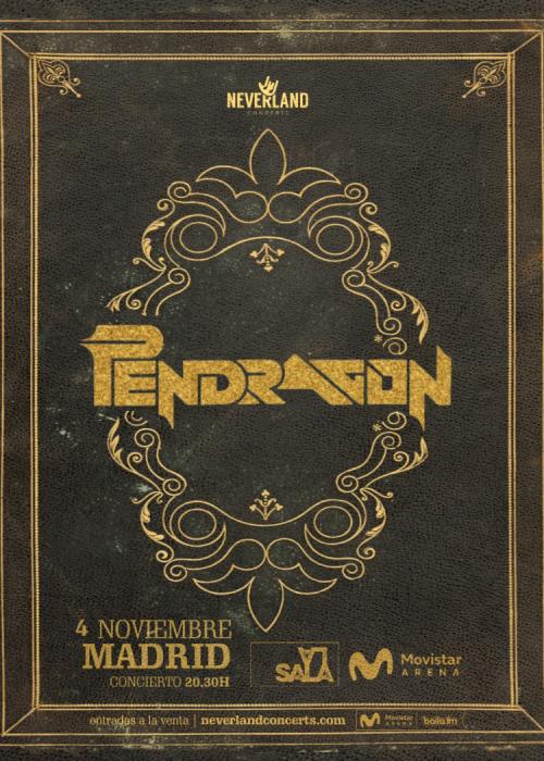 Cartel de Concierto de Pendragon en Madrid