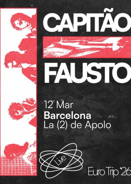 Cartel de Concierto de Capitão Fausto en Barcelona