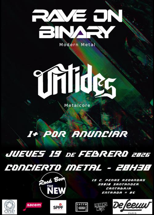 Cartel de Concierto de Rave On Binary en Santander
