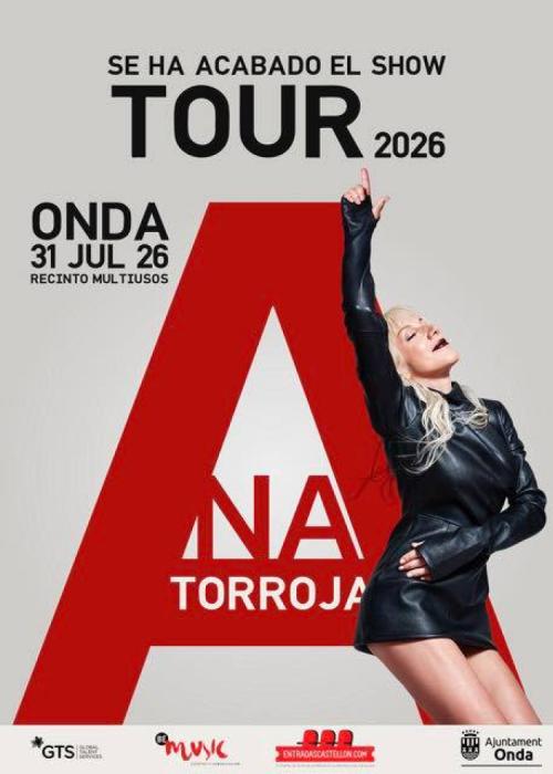 Cartel de Concierto de Ana Torroja en Onda - Castellón