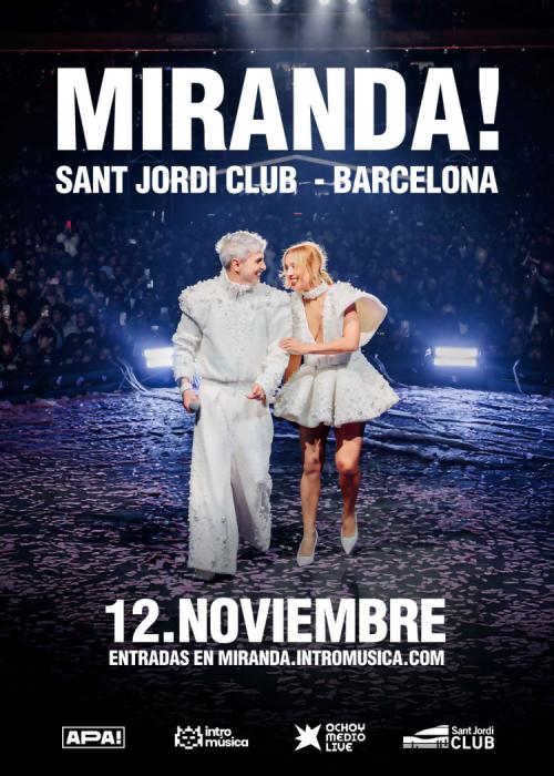Cartel de Concierto de Miranda! en Barcelona
