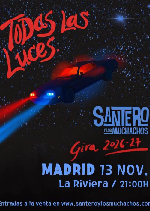 Cartel de Concierto de Santero y Los Muchachos en Madrid