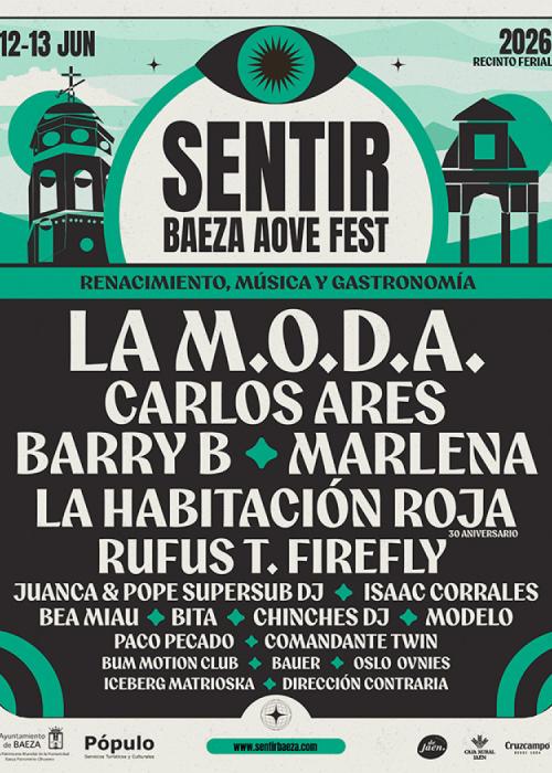Cartel de Sentir Baeza AOVE Fest 2026