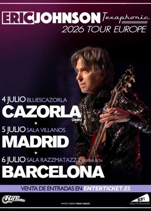 Cartel de Concierto de Eric Johnson en Madrid