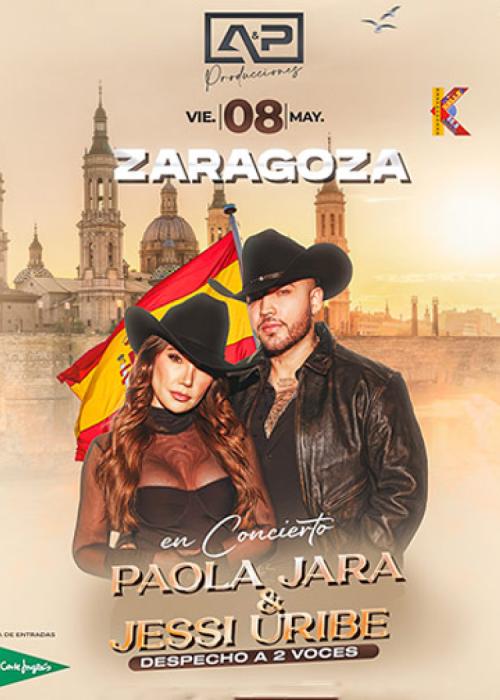 Cartel de Concierto de Paola Jara + Jessi Uribe en Zaragoza
