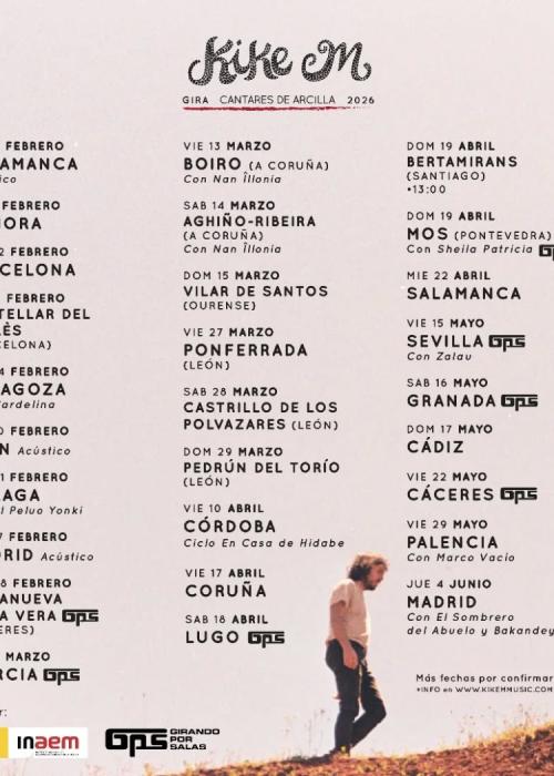 Cartel de Concierto de Kike M en Cáceres