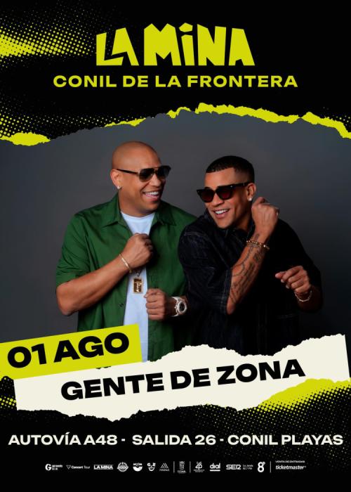 Cartel de Concierto de Gente de Zona en Conil de la Frontera