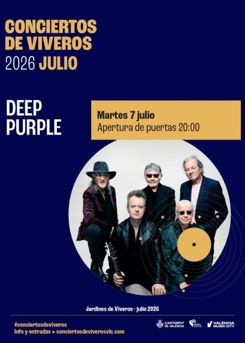 Cartel de Concierto de Deep Purple en Valencia