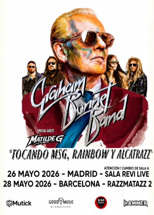 Cartel de Concierto de Graham Bonnet en Barcelona