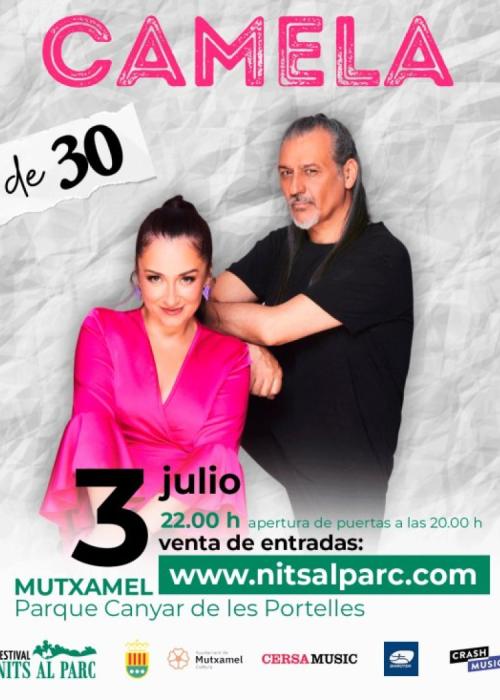 Cartel de Concierto de Camela en Mutxamel - Alicante