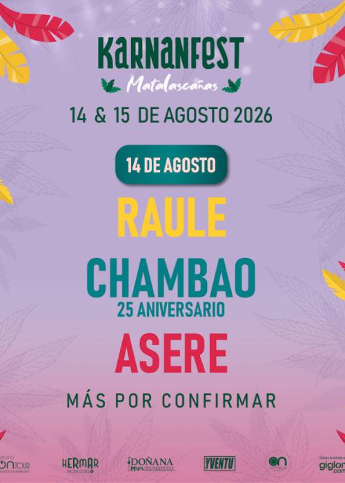 Cartel de Concierto de Raule + Chambao en Matalascañas - Huelva