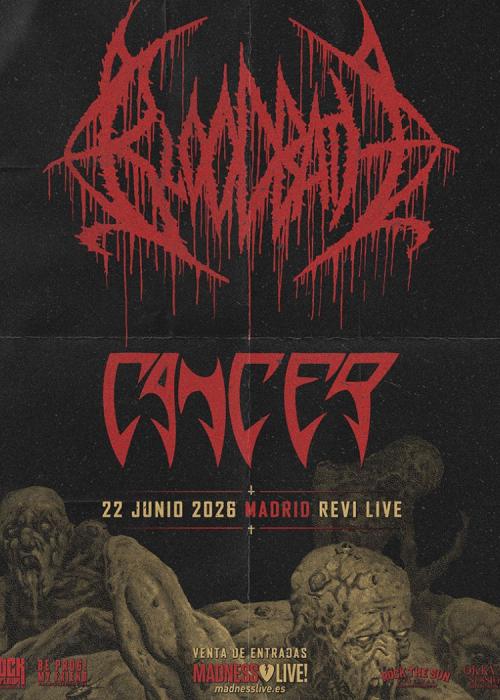 Cartel de Concierto de Bloodbath + Cancer en Madrid