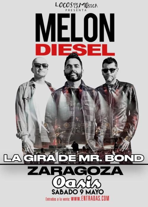 Cartel de Concierto de Melón Diesel en Zaragoza