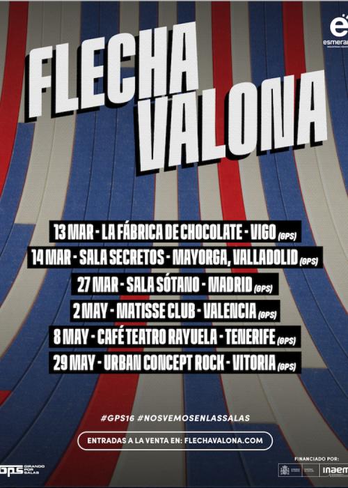 Cartel de Concierto de Flecha Valona en Vitoria-Gasteiz