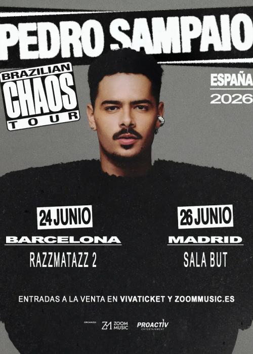 Cartel de Concierto de Pedro Sampaio en Barcelona