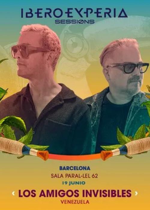 Cartel de Concierto de Los Amigos Invisibles en Barcelona