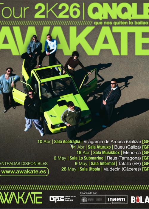 Cartel de Concierto de Awakate en Tafalla