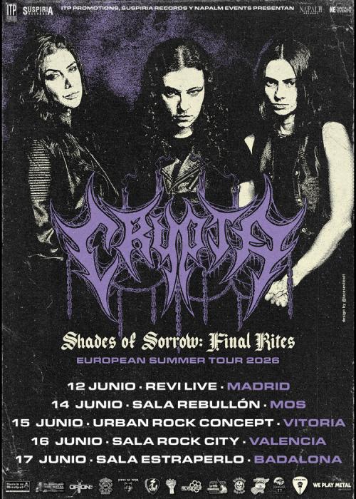 Cartel de Concierto de Crypta en Barcelona