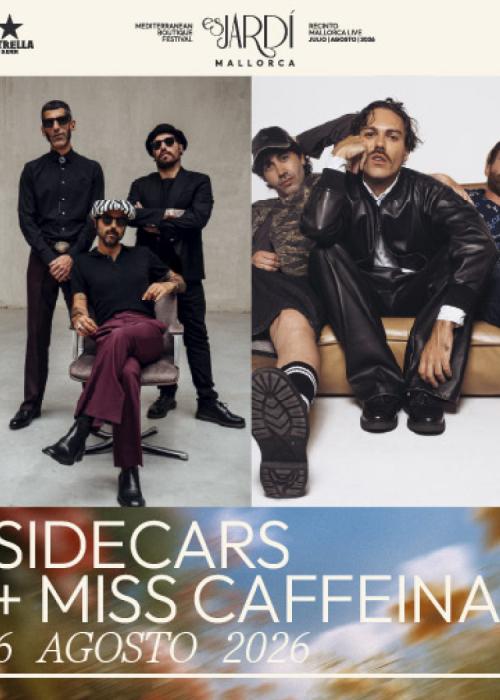 Cartel de Concierto de Sidecars + Miss Caffeina en Palma de Mallorca