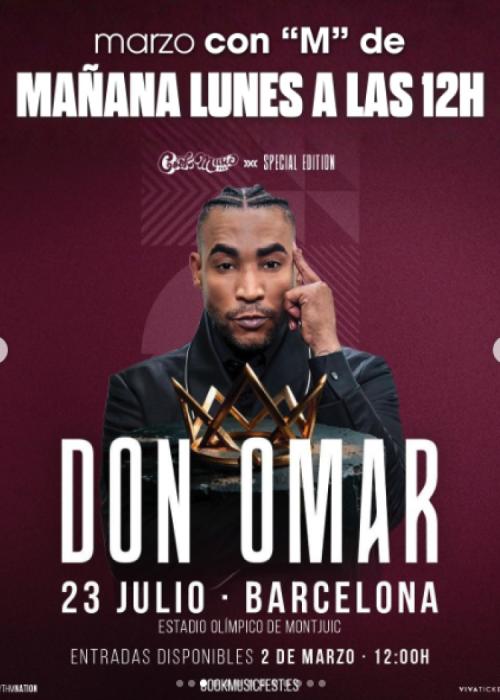 Cartel de Concierto de Don Omar en Barcelona