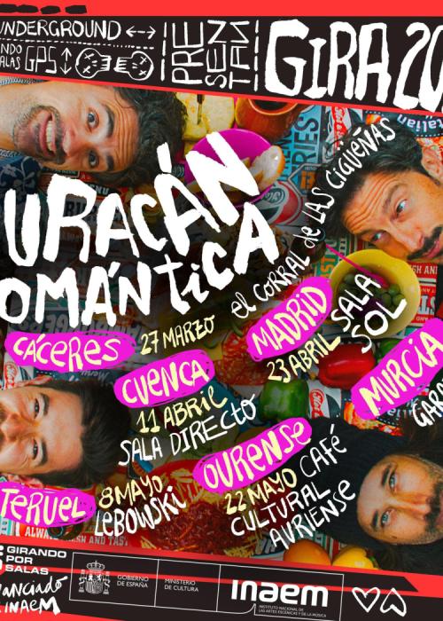 Cartel de Concierto de Huracán Romántica en Cuenca