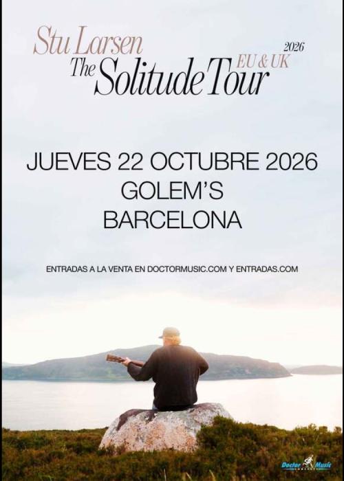 Cartel de Concierto de Stu Larsen en Barcelona