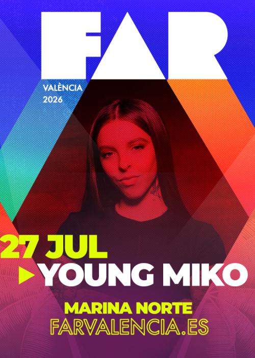Cartel de Concierto de Young Miko en Valencia